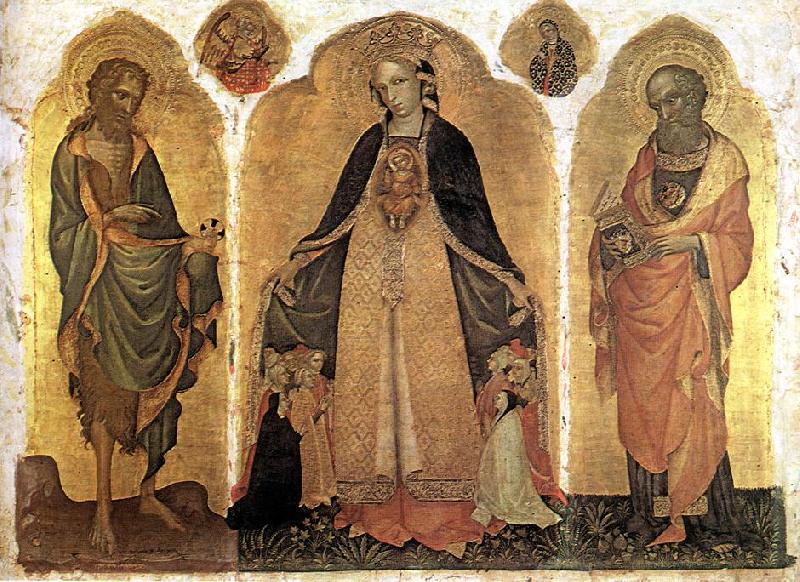 JACOBELLO DEL FIORE Triptych of the Madonna della Misericordia g Norge oil painting art